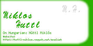 miklos huttl business card